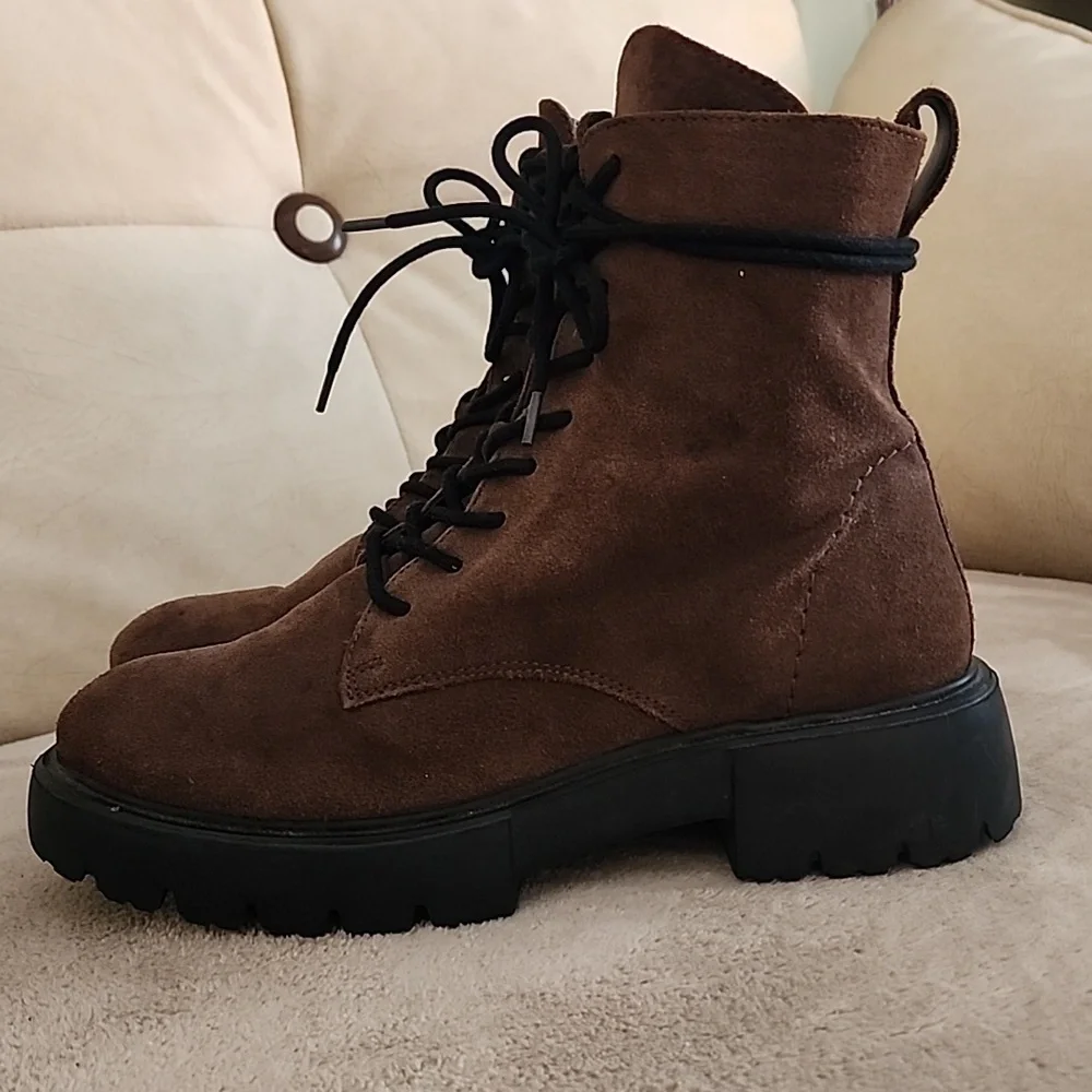 Matisse Chocolate Brown Platform Boots - Picture 5 of 13